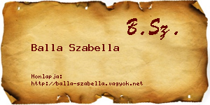Balla Szabella névjegykártya